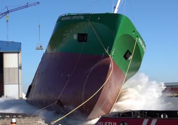 Erik Thun's latest dry bulker - launched