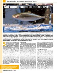 BTJ 3-4/18 - Report: Not much room to manoeuvre? The conventional and container reefer market in 2017