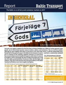 BTJ 3-4/18 - Report: IN GENERAL. The Baltic ro-ro & ferry and container markets in 2017