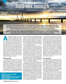 BTJ 3-4/18 - Still not enough. How the region’s countries deliver on the Baltic Sea Action Plan