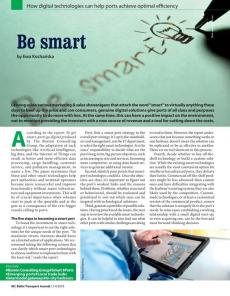 BTJ 3-4/18 - Be smart. How digital technologies can help ports achieve optimal efficiency