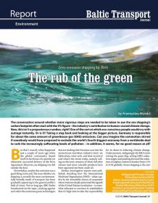 BTJ 6/18 - Report: The rub of the green. Zero-emission shipping by 2035