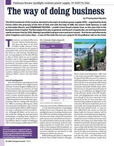 BTJ 1/19 - Focus: The way of doing business. Harbours Review Spotlight: onshore power supply, 14-15/01/19, Oslo