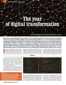 BTJ 1/19 - The year of digital transformation. Global logistics trends 2019