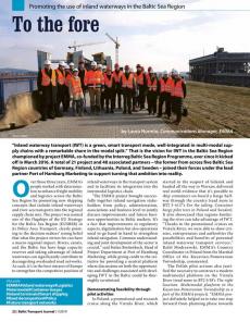 BTJ 1/19 - To the fore. Promoting the use of inland waterways in the Baltic Sea Region