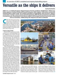 BTJ 1/19 - Versatile as the ships it delivers. An overview of CRIST’s completed and ongoing shipbuilding projects