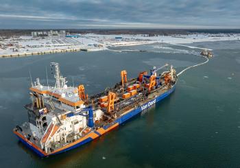 Land reclamation for Tallinn's OWE quay - started