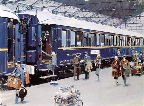 Albert Benet – Le Train Bleu a la Gare de Lyon