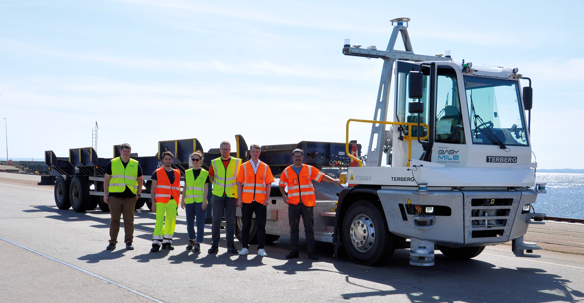 Autonomous terminal tractor tested in Helsingborg