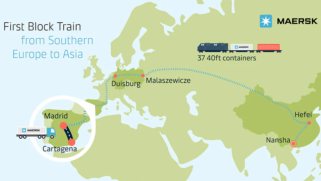 From Spain to China - by rail