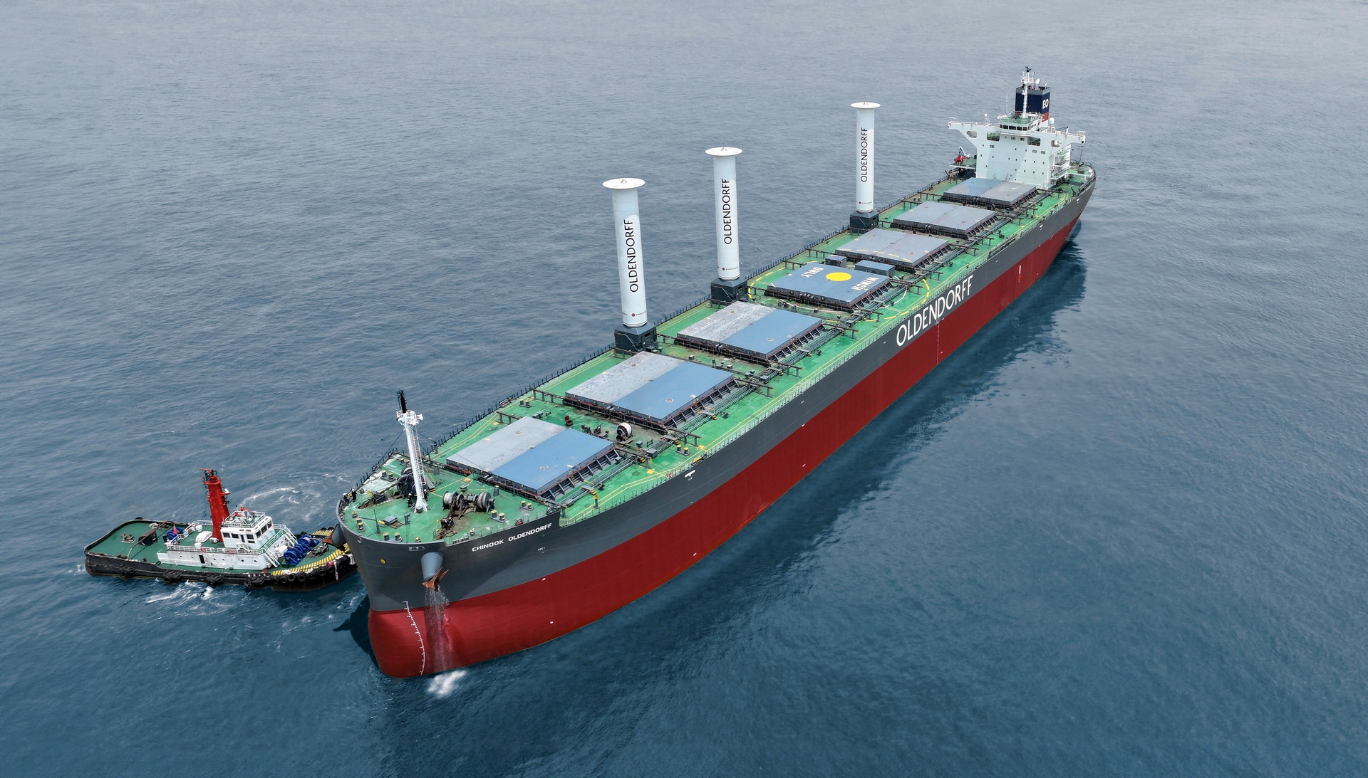 One of Oldendorff's Post Panamaxes gets wind-assistance