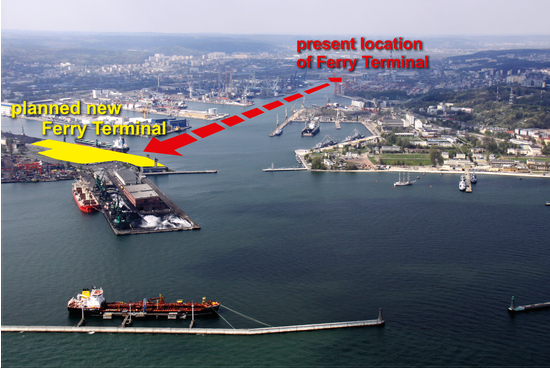Location of Gdynia's new ferry terminal (photo: Port of Gdynia)
