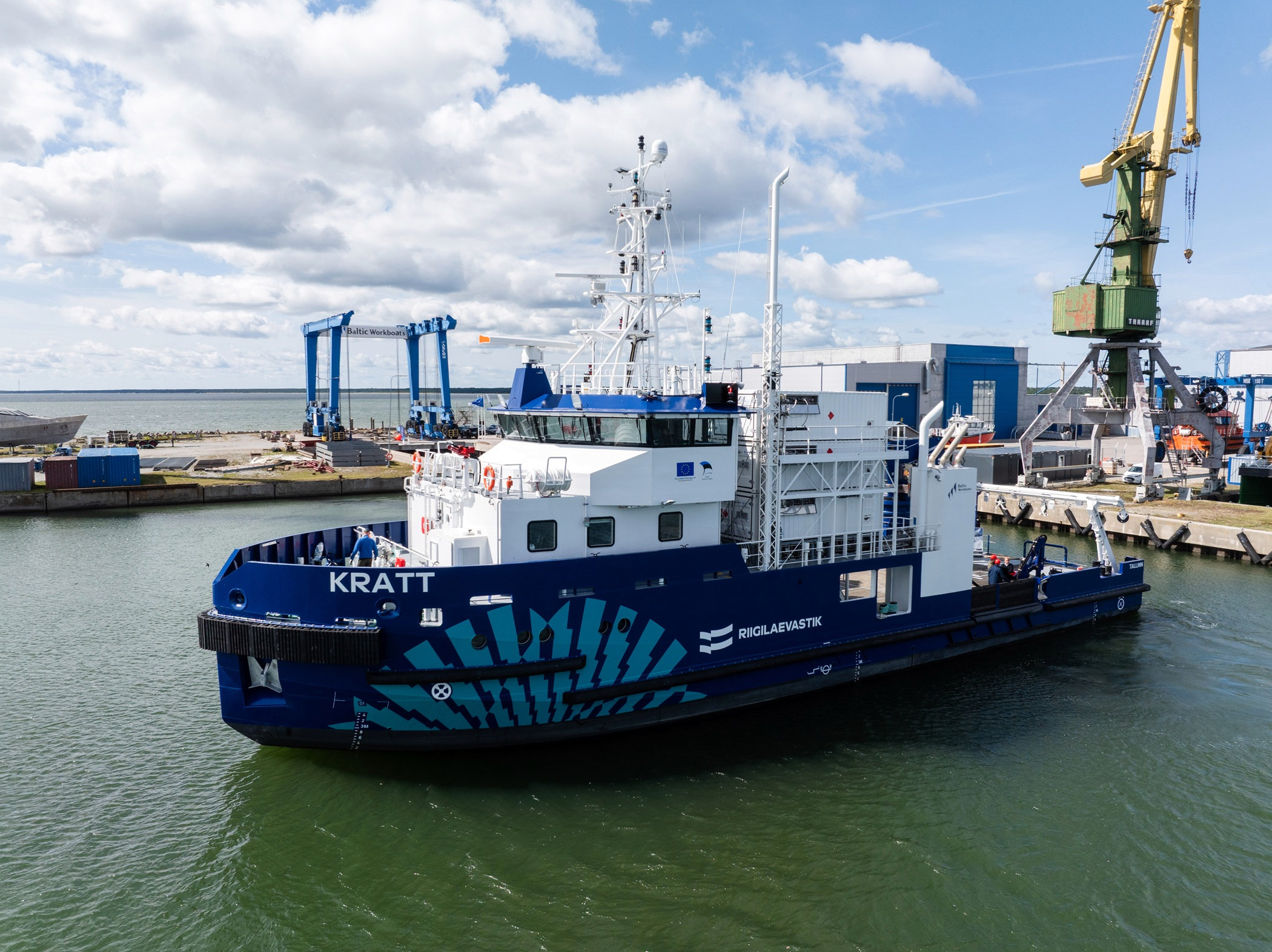 Estonia's multipurpose workboat - ready for launching
