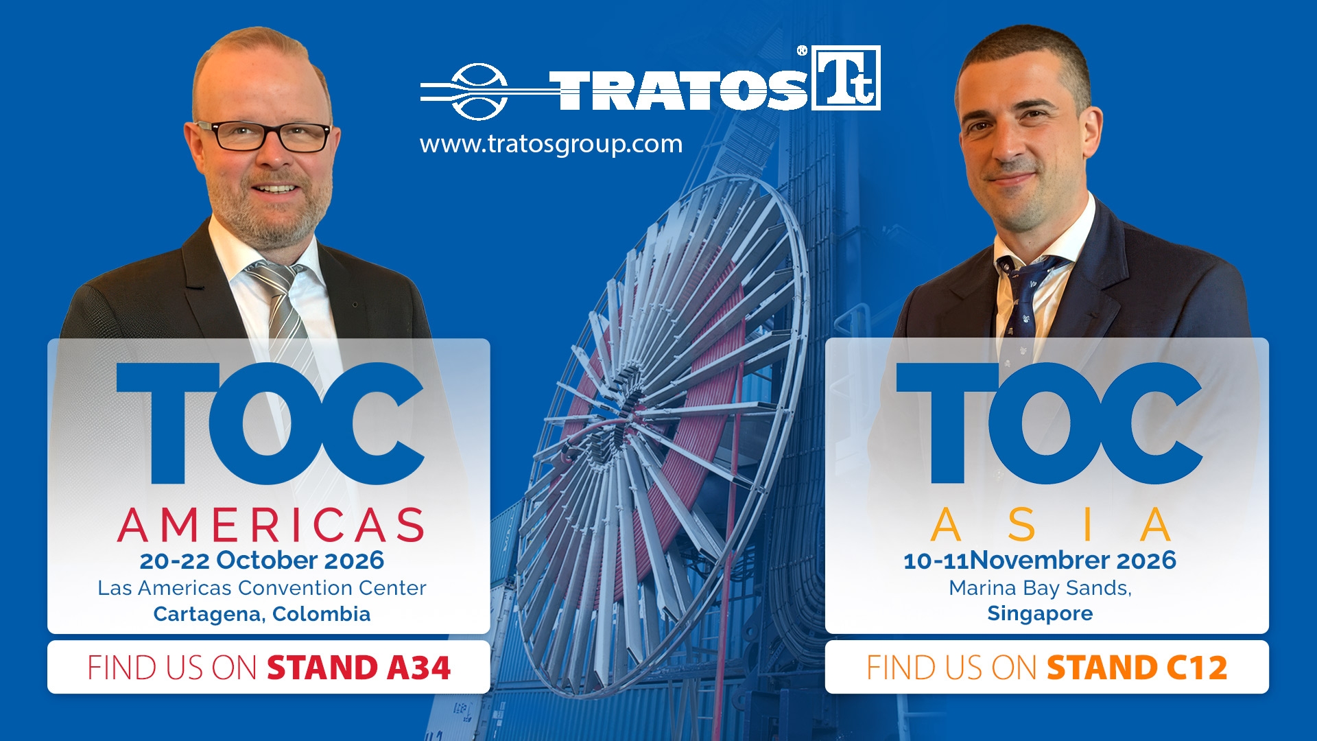 Tratos to showcase reeling cable solutions at this year's TOC Americas and TOC Asia