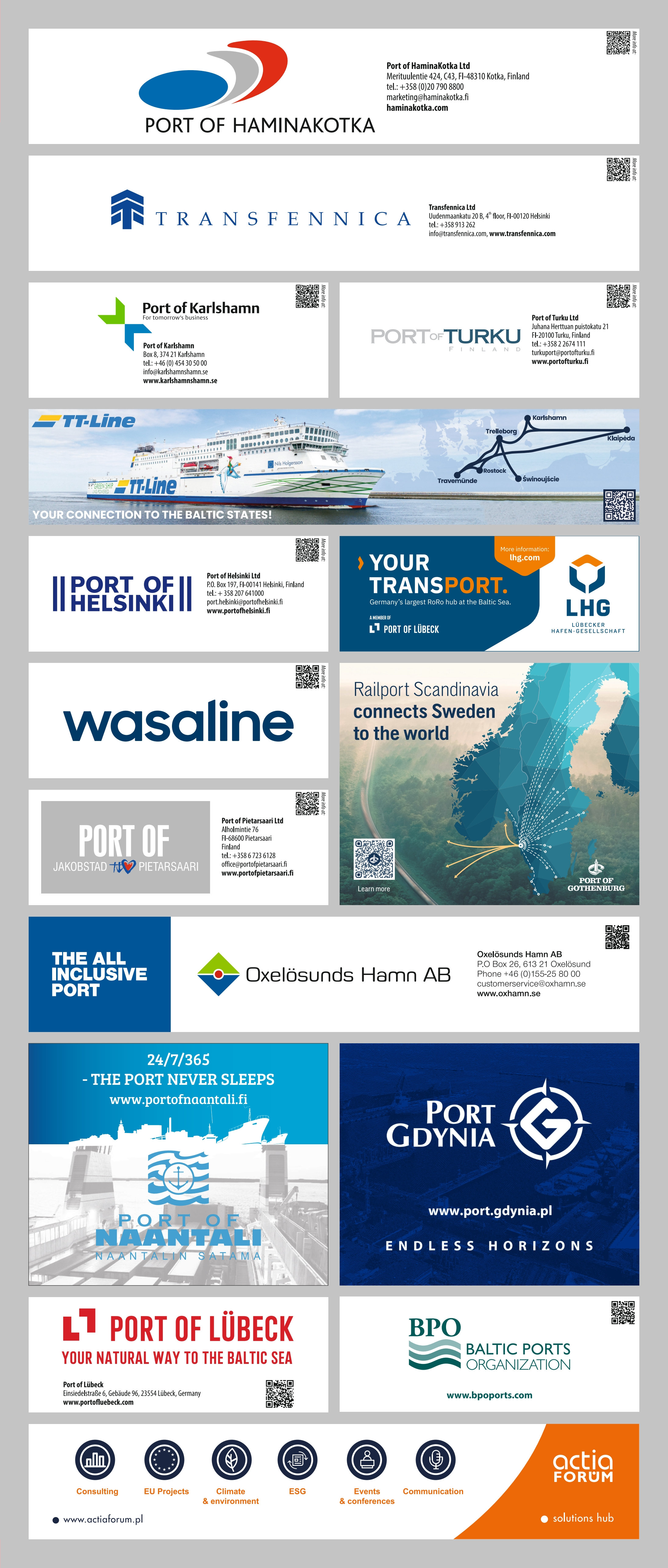 Partners of the North Europe Ro-ro & Ferry Map 2025